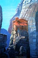 Oil painting of St. Barbara's Monastery.