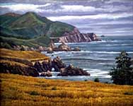 Oil painting of Big Sur, North.